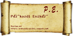 Pákozdi Enikő névjegykártya
